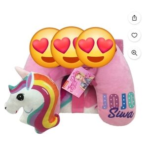 Jojo siwa traveling neck pillow and blanket
